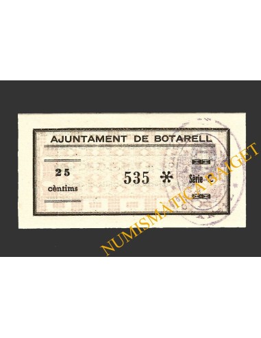 BOTARELL (Tarragona), 25 centims, setembre de 1937