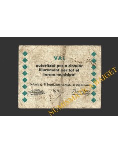 CALDES DE MALAVELLA, (Girona), 25 centims, 5 d'agost del 1937 2