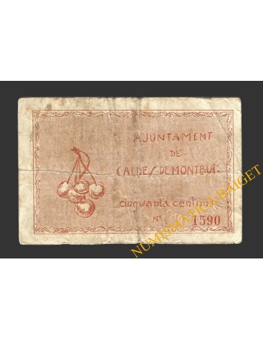 CALDES DE MONTBUI, (Barcelona), 50 centims, 13 de maig del 1937