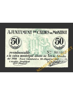CALDES DE MONTBUI, (Barcelona), 50 centims, 26 d'agost del 1937