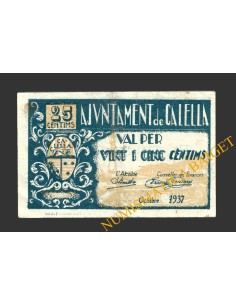CALELLA, (Barcelona), 25 centims,  octubre del 1937