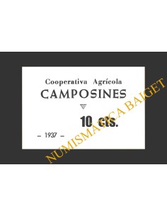 CAMPOSINES, LES, (Tarragona), 10 centims, 1937