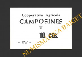 CAMPOSINES, LES, (Tarragona), 10 centims, 1937