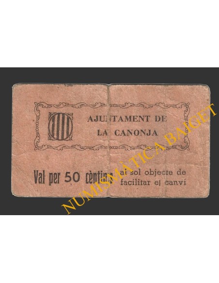 CANONJA, LA, (Tarragona),50 centims, 3 de juny del 1937