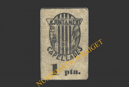CAPELLADES, (Barcelona), 1 pesseta, 1 de maig del 1937