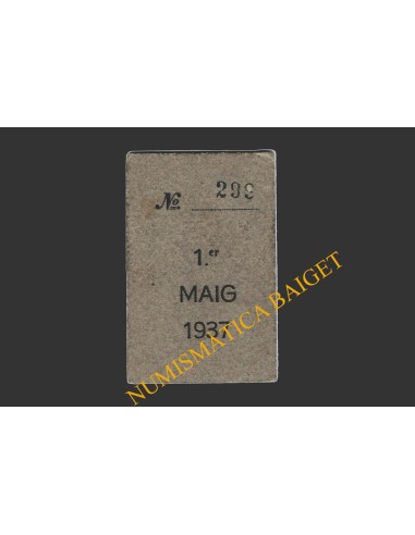 CAPELLADES, (Barcelona), 50 centims, 1 de maig del 1937