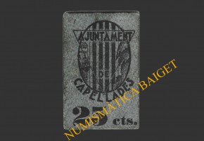 CAPELLADES, (Barcelona), 25 centims, 1 de setembre del 1937