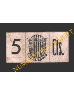 CAPELLADES, (Barcelona), 5 centims, 27 de setembre del 1937