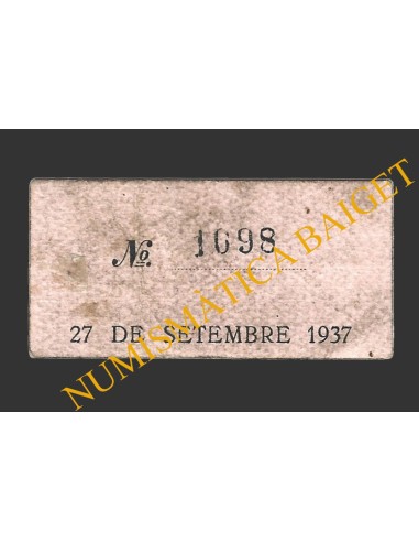 CAPELLADES, (Barcelona), 5 centims, 27 de setembre del 1937