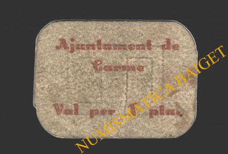 CARME, (Barcelona), 1 pesseta, 1937