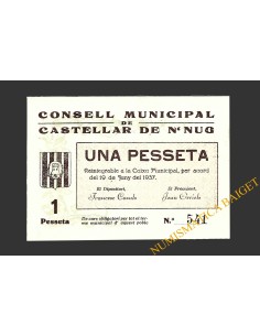 CASTELLAR DE N'HUG, (Barcelona), 1 pesseta, 19 de juny del 1937