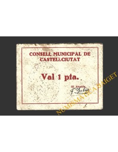 CASTELLCIUTAT, (Lleida), 1 pesseta, 1937