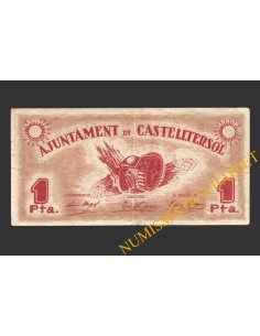 CASTELLTERSOL, (Barcelona), 1 pesseta, maig del 1937