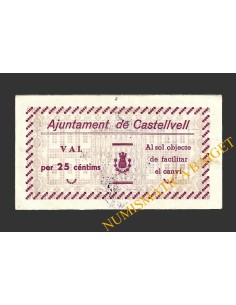 CASTELLVELLL, (Tarragona), 25 centims, novembre del 1937