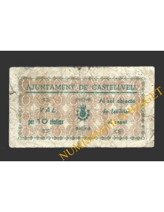 CASTELLVELLL, (Tarragona), 10 centims, novembre del 1937