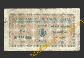 CASTELLVELLL, (Tarragona), 10 centims, novembre del 1937