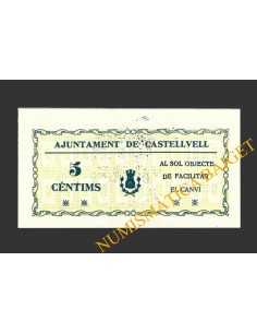 CASTELLVELLL, (Tarragona), 5 centims, novembre del 1937