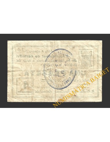 CASTELLVI DE LA MARCA, (Barcelona), 1 pesseta, 30 d'abril del 1937