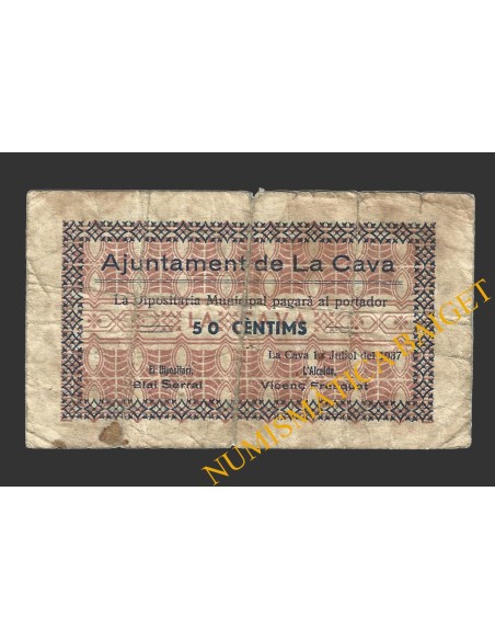 CAVA, LA, (Tarragona), 50 centims, 1 de juliol del 1937