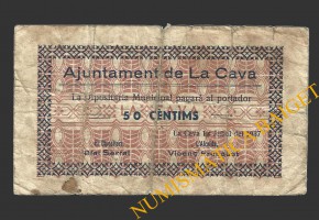 CAVA, LA, (Tarragona), 50 centims, 1 de juliol del 1937