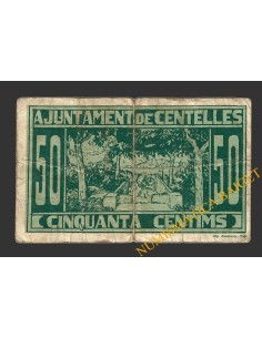 CENTELLES (Barcelona), 50 centims, juliol del 1937 2