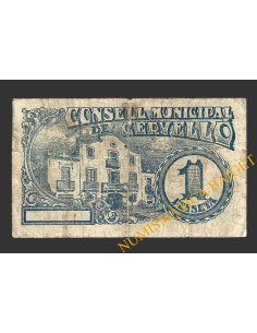 CERVELLO (Barcelona),1 pesseta, 8 de maig del 1937 2