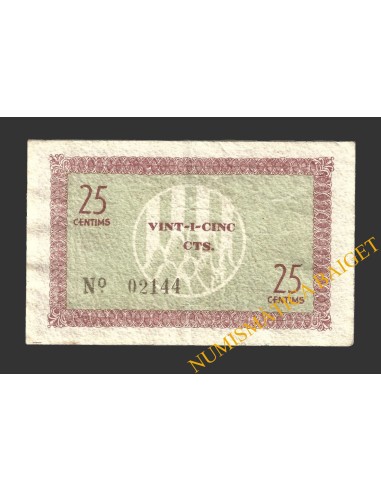 CODINES DEL VALLES (Barcelona), 25 centims, 10 de maig del 1937