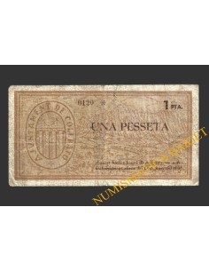 COLLBATO (Barcelona), 1 pesseta, maig del 1937