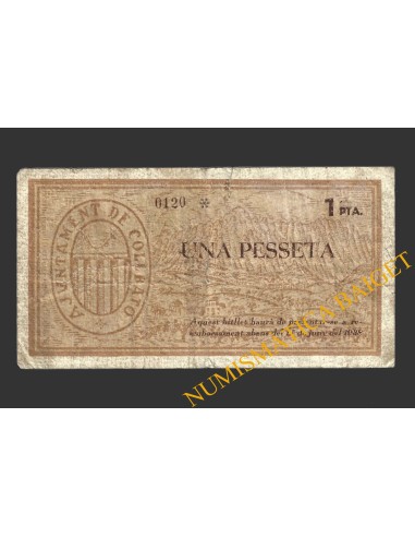 COLLBATO (Barcelona), 1 pesseta, maig del 1937
