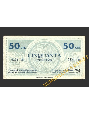 COLLBATO (Barcelona), 50 centims, maig del 1937