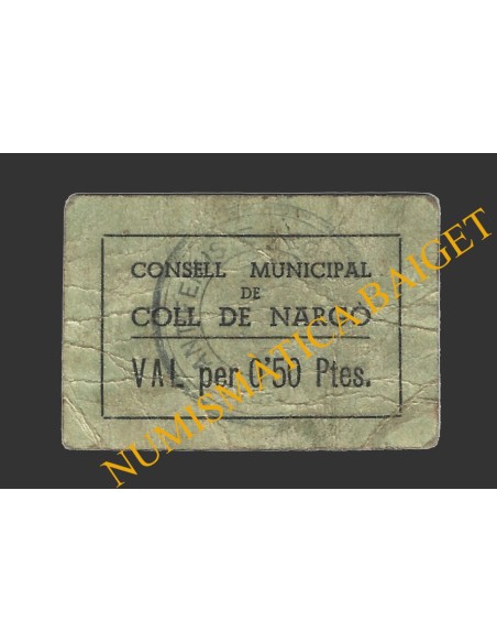 COLL DE NARGO (Lleida), 0'50 pessetes, 1937