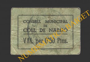 COLL DE NARGO (Lleida), 0'50 pessetes, 1937