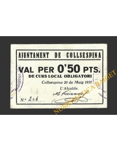 COLLSUSPINA (Barcelona), 0'50 pessetes, 20 de maig del 1937