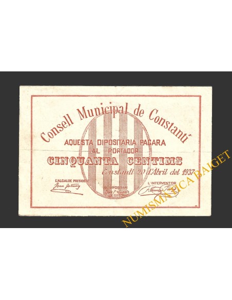 CONSTANTI (TARRAGONA), 50 centims, 20 d'abril del 1937