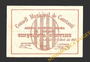 CONSTANTI (TARRAGONA), 50 centims, 20 d'abril del 1937