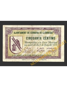 CORBERA DE LLOBREGAT (BARCELONA),50 centims, 6 de juny del 1937