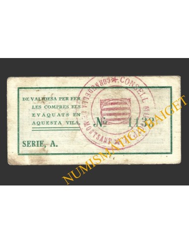 CORNUDELLA DE MONTSANT (Tarragona), 1 pesseta, 1937