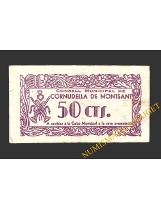 CORNUDELLA DE MONTSANT (Tarragona), 50 centims, 24 de desembre del 1937 