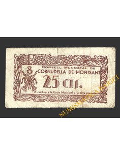 CORNUDELLA DE MONTSANT (Tarragona), 25 centims, 24 de desembre del 1937 
