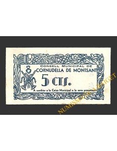 CORNUDELLA DE MONTSANT (Tarragona), 5 centims, 24 de desembre del 1937 