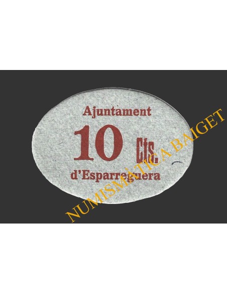 ESPARRAGUERA (Barcelona), 10 centims, 1937 