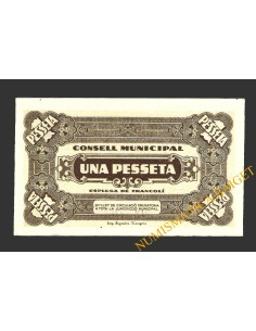 ESPLUGA DE FRANCOLI (Tarragona), 1 pesseta, 14 de maig del 1937  2