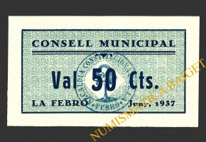 FEBRO, LA (Tarragona), 50 centims, juny del 1937 