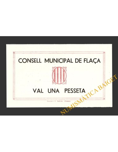 FLAÇA  (Girona), 1 pesseta, 14 de maig del 1937