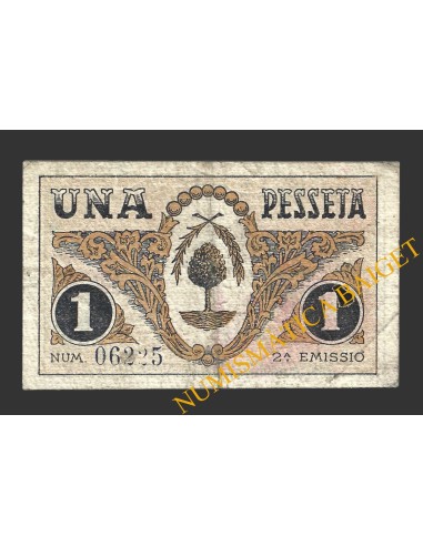 FLIX (Tarragona), 1 pesseta, maig del 1937