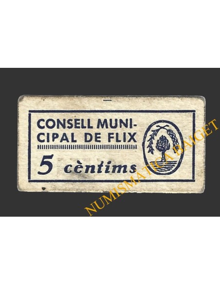 FLIX (Tarragona), 5 centims, 1937