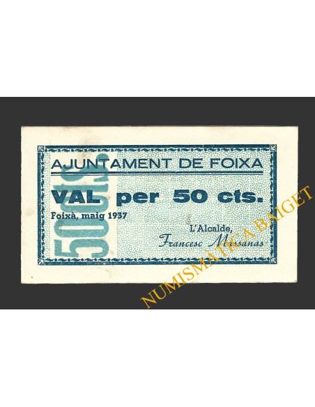 FOIXA (Girona), 50 centims, maig del 1937