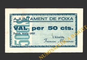 FOIXA (Girona), 50 centims, maig del 1937
