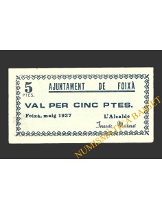 FOIXA (Girona), 5 pessetes, maig del 1937