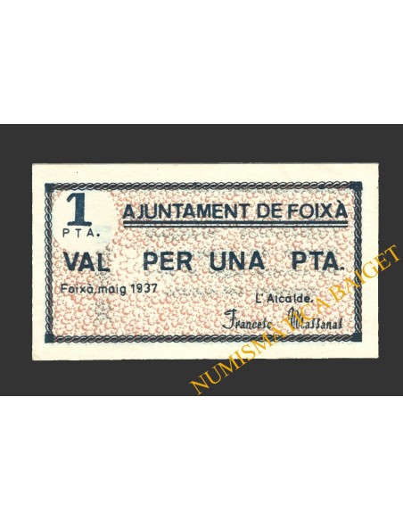 FOIXA (Girona), 1 pesseta maig del 1937